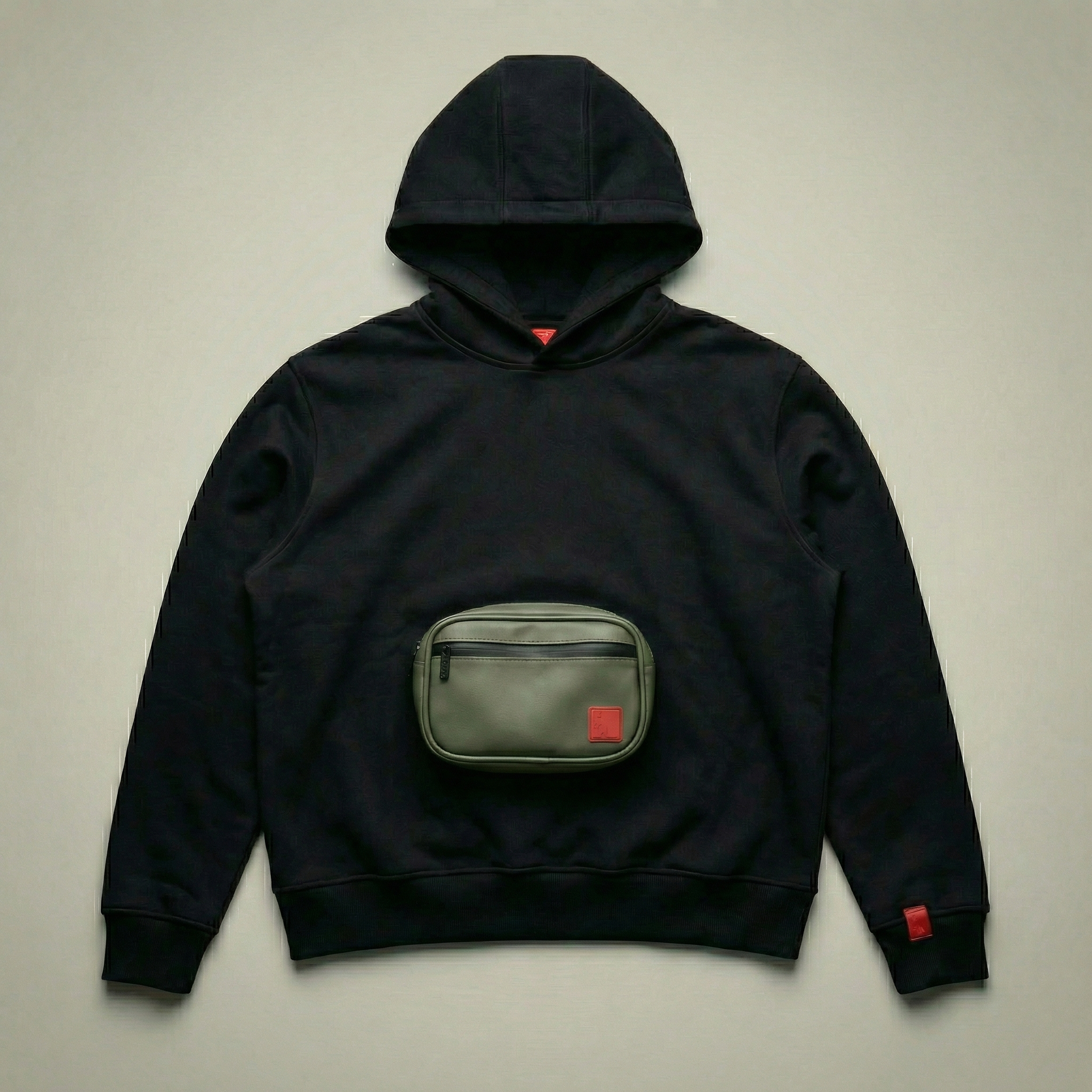 KANGAR Hoodie System in Jet Black with detachable utility pouch