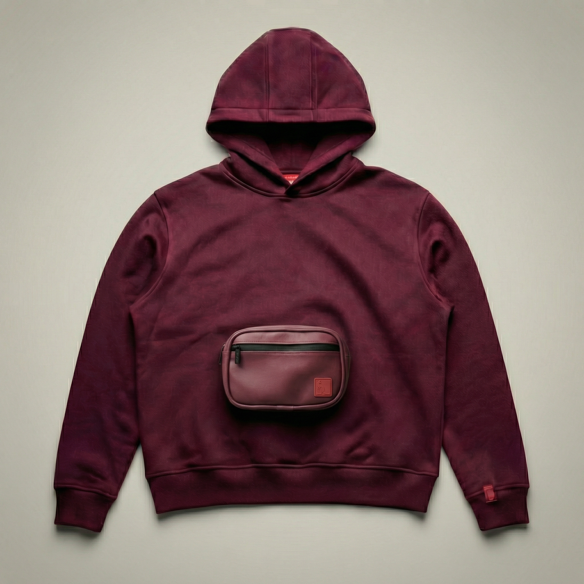 KANGAR Hoodie System in Oxblood with detachable utility pouch