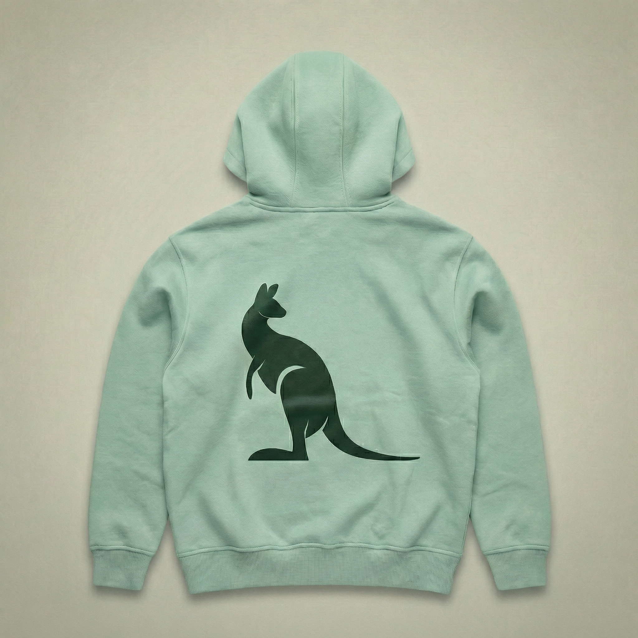 Back view of KANGAR Hoodie System in mint green 