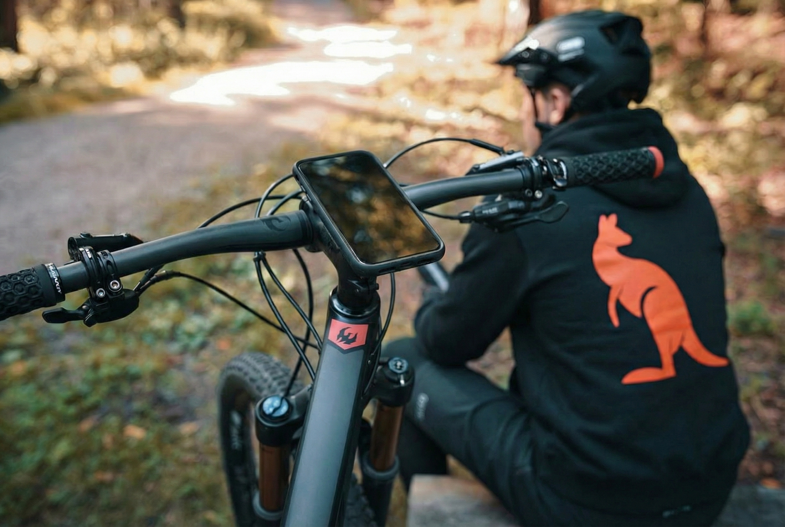 Back view of KANGAR Hoodie System in orange