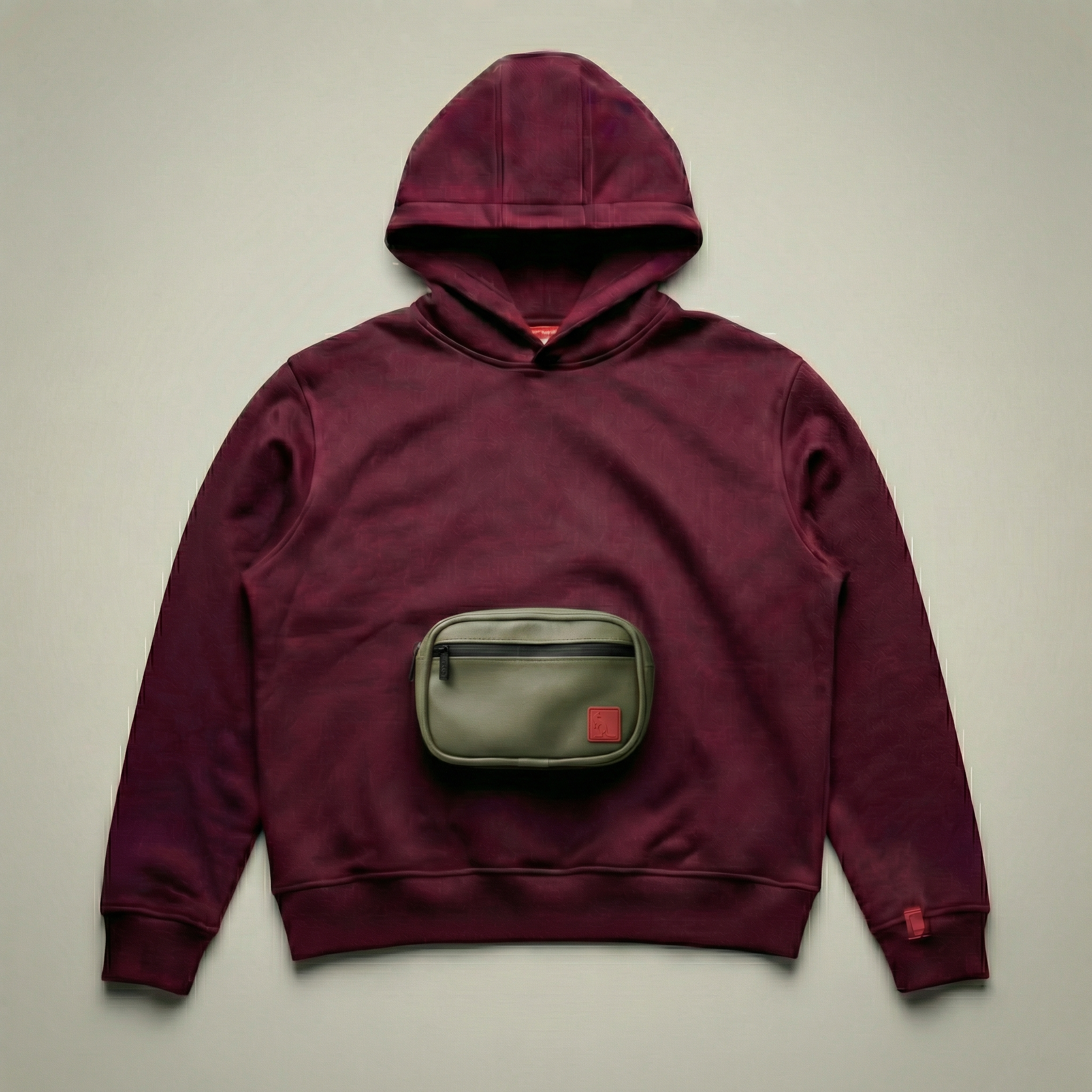 KANGAR Hoodie System in Oxblood with detachable utility pouch